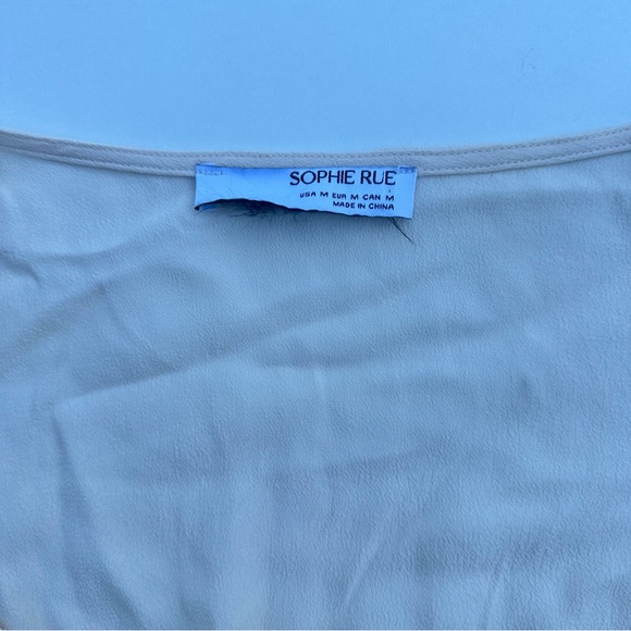 Sophie Rue, Cream Cropped Bustier Blouse, Size Medium - Picture 4 of 7